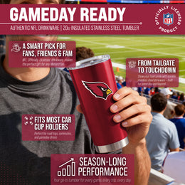 Arizona Cardinals NFL 20oz Gameday Stainless Steel Tumbler - Cardinal