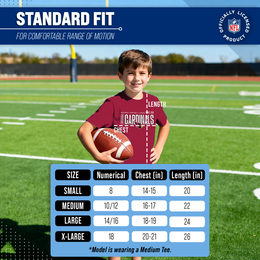 Arizona Cardinals NFL Youth Modern Endzone Football T-Shirt Unisex Tag Free Comfortable - Cardinal