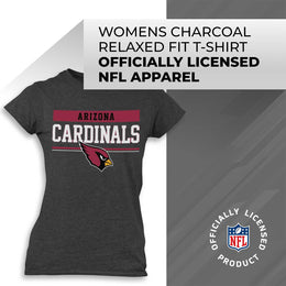 Arizona Cardinals NFL Women's Team Block Plus Sized Relaxed Fit T-Shirt - Charcoal