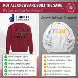 Arizona Cardinals NFL Adult Gameday Football Crewneck Sweatshirt - Cardinal