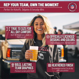 Arizona Cardinals Adult NFL Football Helmet Heather Crewneck Sweatshirt - Charcoal