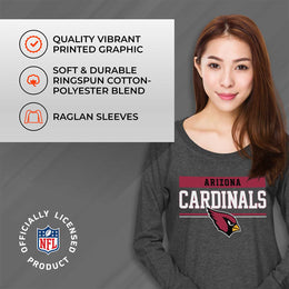 Arizona Cardinals NFL Women's Plus Size Team Block Charcoal Crewneck - Charcoal
