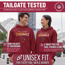 Arizona Cardinals Adult NFL Diagonal Fade Fleece Hooded Sweatshirt - Cardinal