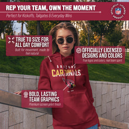 Arizona Cardinals Adult NFL Diagonal Fade Fleece Hooded Sweatshirt - Cardinal