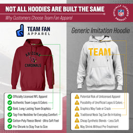 Arizona Cardinals NFL Adult Gameday Hooded Sweatshirt - Cardinal