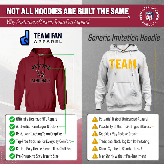 Arizona Cardinals NFL Adult Gameday Hooded Sweatshirt - Cardinal