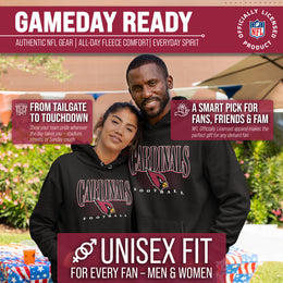 Arizona Cardinals NFL Adult Unisex Overtime Blueprint Soft Fleece Hooded Sweatshirt - Black