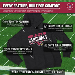 Arizona Cardinals NFL Adult Gameday Charcoal Hooded Sweatshirt - Charcoal