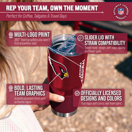 Arizona Cardinals NFL 30oz Gameday Stainless Steel Tumbler - Cardinal