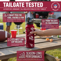 Arizona Cardinals NFL 34Oz Native Quencher Water Bottle - Cardinal