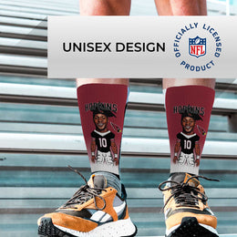 Arizona Cardinals FBF NFL Adult V Curve MVP Player Crew Socks - Cardinal #10