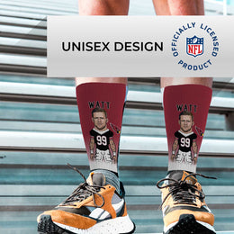 Arizona Cardinals For Bare Feet J.J. Watt  MVP Crew Socks - Cardinal #99