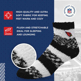 Arizona Cardinals NFL Cozy Soft Slipper Socks - Black