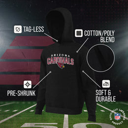 Arizona Cardinals NFL Youth Starting Fresh Hoodie- Pro Football Sweatshirt for Boys and Girls - Black