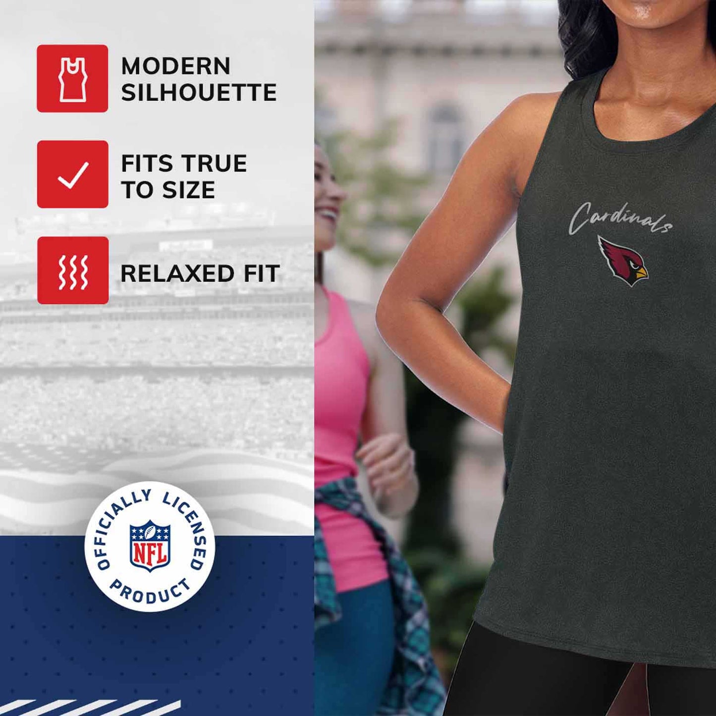 Arizona Cardinals NFL Women's Muscle Tank - Black