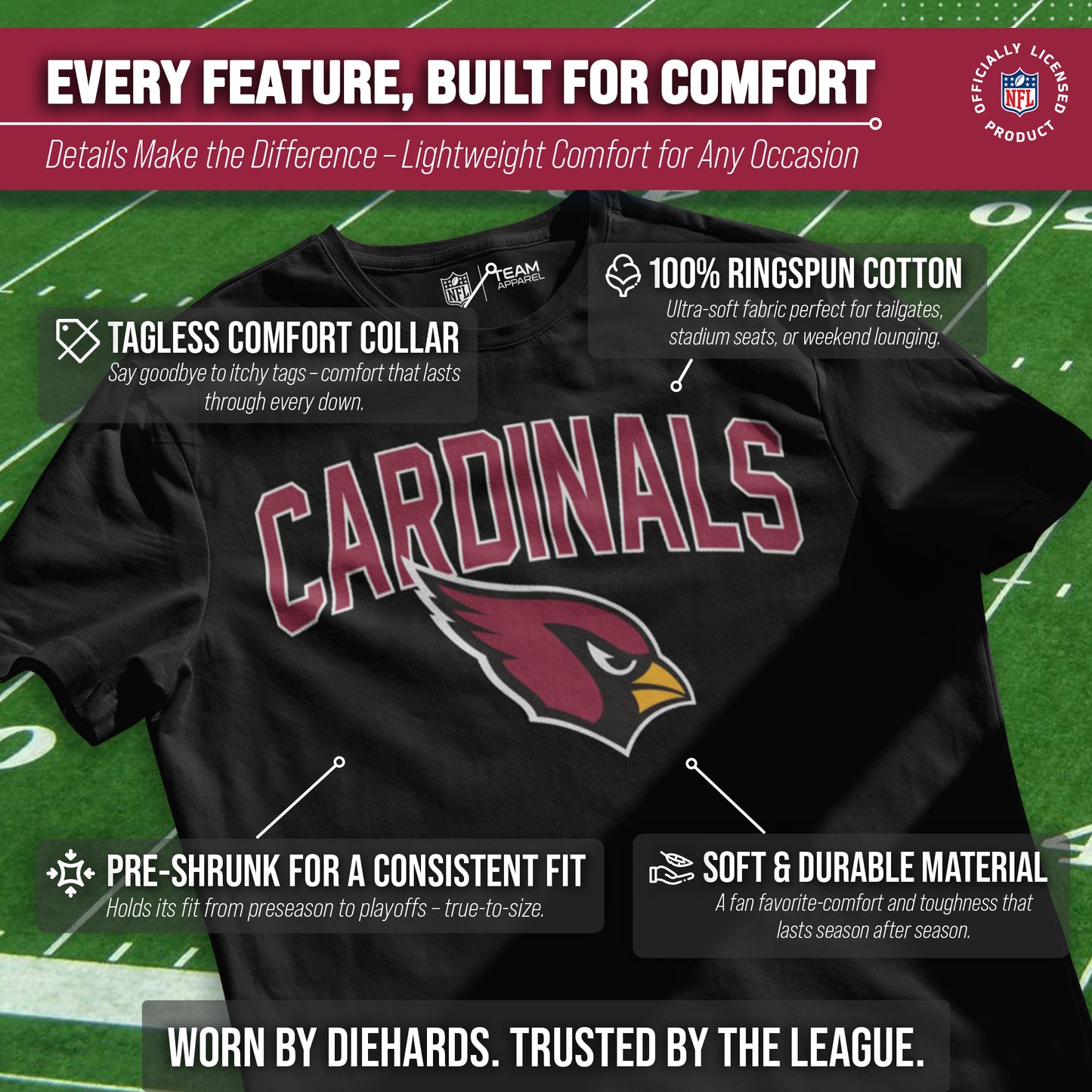 Arizona Cardinals NFL Home Team Tee - Black
