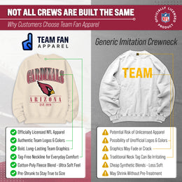 Arizona Cardinals Womens NFL Starstruck Crewneck Pullover - Cream