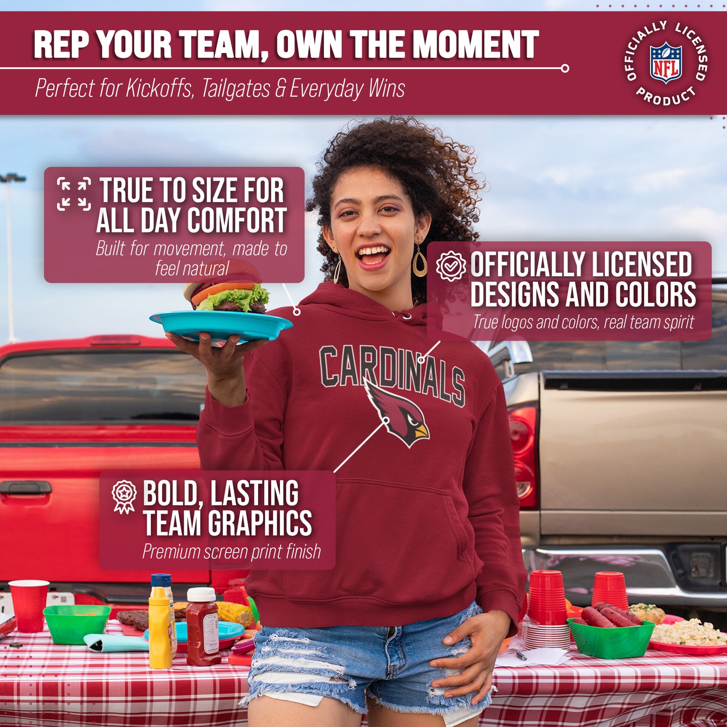 Arizona Cardinals NFL Home Team Hoodie - Cardinal