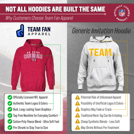 Arizona Cardinals NFL Adult Unisex Starting Fresh Ultra Soft Fleece Hooded Sweatshirt - Cardinal