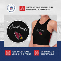 Arizona Cardinals NFL Women's Sports Bra Activewear - Black