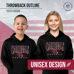 Arizona Cardinals NFL Youth Overtime Blueprint Football Fleece Hooded Sweatshirt - Black