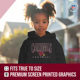 Arizona Cardinals NFL Youth Overtime Blueprint Football Fleece Hooded Sweatshirt - Black