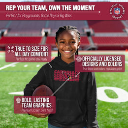 Arizona Cardinals NFL Youth Repeating Logo Football Fleece Hooded Sweatshirt - Black