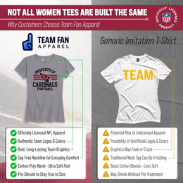 Arizona Cardinals NFL Womens Short Sleeve Property of Tshirt - Gray