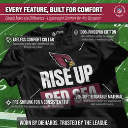 Arizona Cardinals NFL Adult Team Slogan Unisex T-Shirt - Black