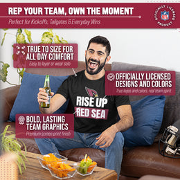 Arizona Cardinals NFL Adult Team Slogan Unisex T-Shirt - Black