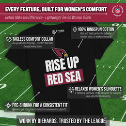 Arizona Cardinals NFL Womens Team Slogan Short Sleeve Tshirt - Black