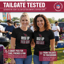 Arizona Cardinals NFL Womens Team Slogan Short Sleeve Tshirt - Black