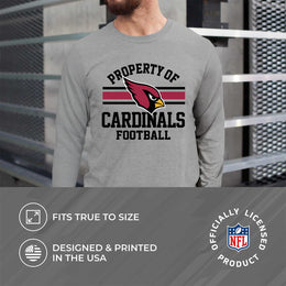 Arizona Cardinals NFL Adult Property Of Long SleeveT Shirt - Sport Gray
