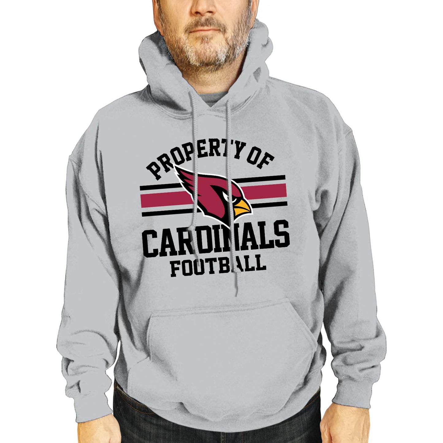 Arizona Cardinals NFL Adult Property Of Hooded Sweatshirt - Sport Gray