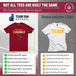 Arizona Cardinals Adult NFL Diagonal Fade Color Block T-Shirt - Cardinal
