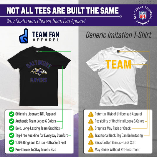 Baltimore Ravens NFL Adult Gameday T-Shirt - Black