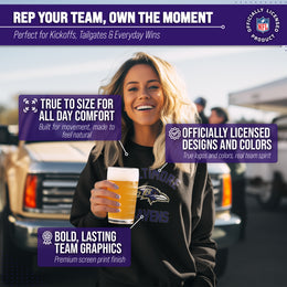 Baltimore Ravens NFL Gameday Adult Crewneck Sweatshirt - Black