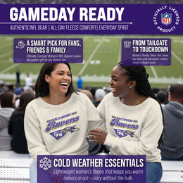 Baltimore Ravens NFL Womens Vintage Charm Slouchy Crewneck - Birch