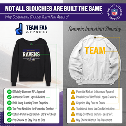 Baltimore Ravens NFL Womens Charcoal Crew Neck Football Apparel - Charcoal