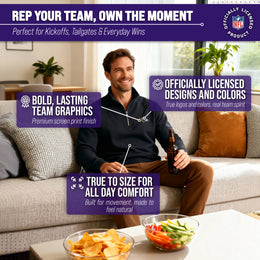 Baltimore Ravens NFL Adult Unisex Team Logo Quarter Zip Pullover Sweatshirt - Black