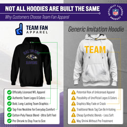 Baltimore Ravens NFL Gameday Adult Hooded Sweatshirt - Black