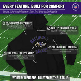 Baltimore Ravens NFL Gameday Adult Hooded Sweatshirt - Black
