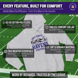 Baltimore Ravens NFL Adult Property Of Hooded Sweatshirt - Sport Gray