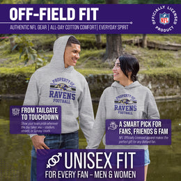 Baltimore Ravens NFL Adult Property Of Hooded Sweatshirt - Sport Gray