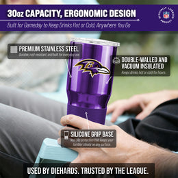 Baltimore Ravens NFL 30oz Gameday Stainless Steel Tumbler - Purple