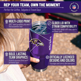 Baltimore Ravens NFL 30oz Gameday Stainless Steel Tumbler - Purple
