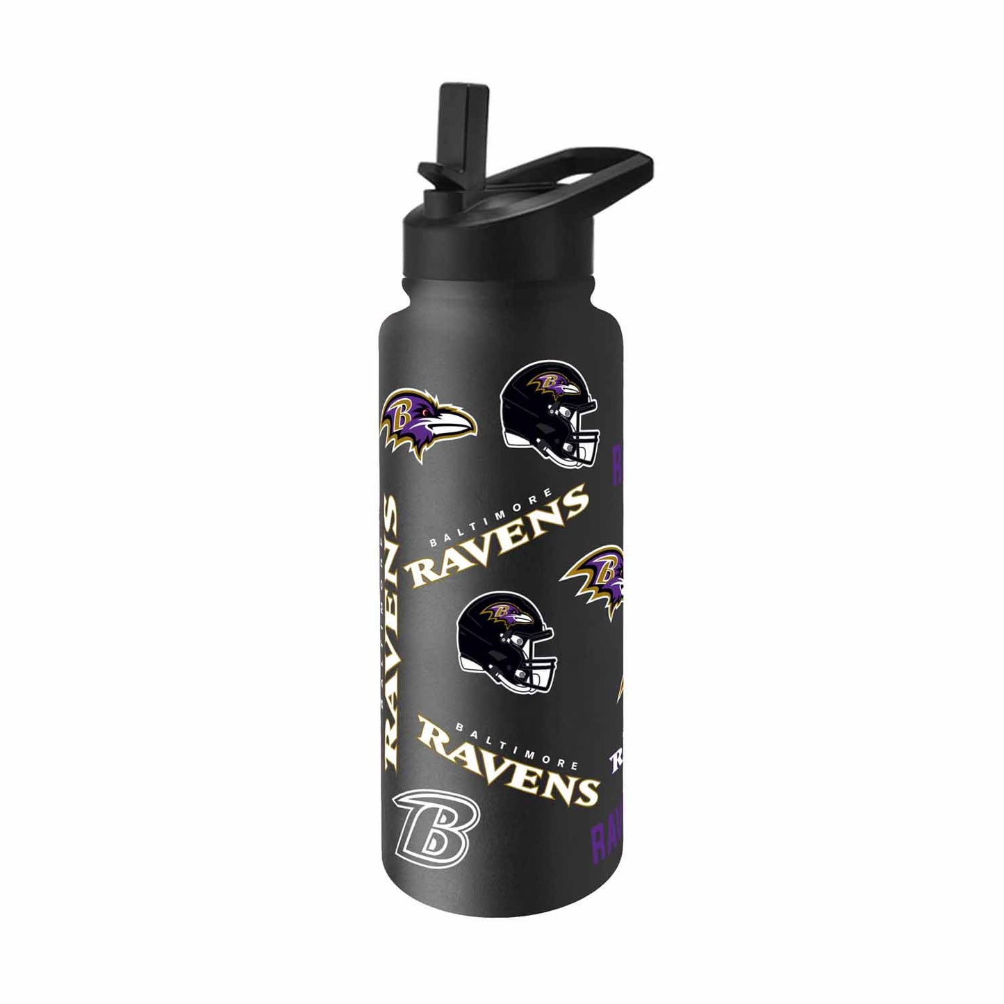 Baltimore Ravens NFL 34Oz Native Quencher Water Bottle - Black