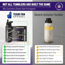 Baltimore Ravens NFL 34Oz Native Quencher Water Bottle - Black
