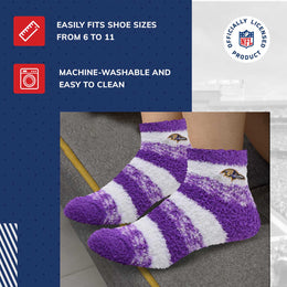 Baltimore Ravens NFL Cozy Soft Slipper Socks - Purple