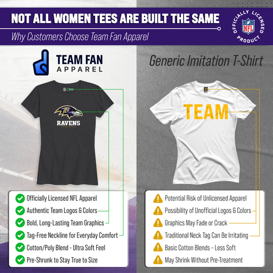 Baltimore Ravens Women's NFL Ultimate Fan Logo Short Sleeve T-Shirt - Black